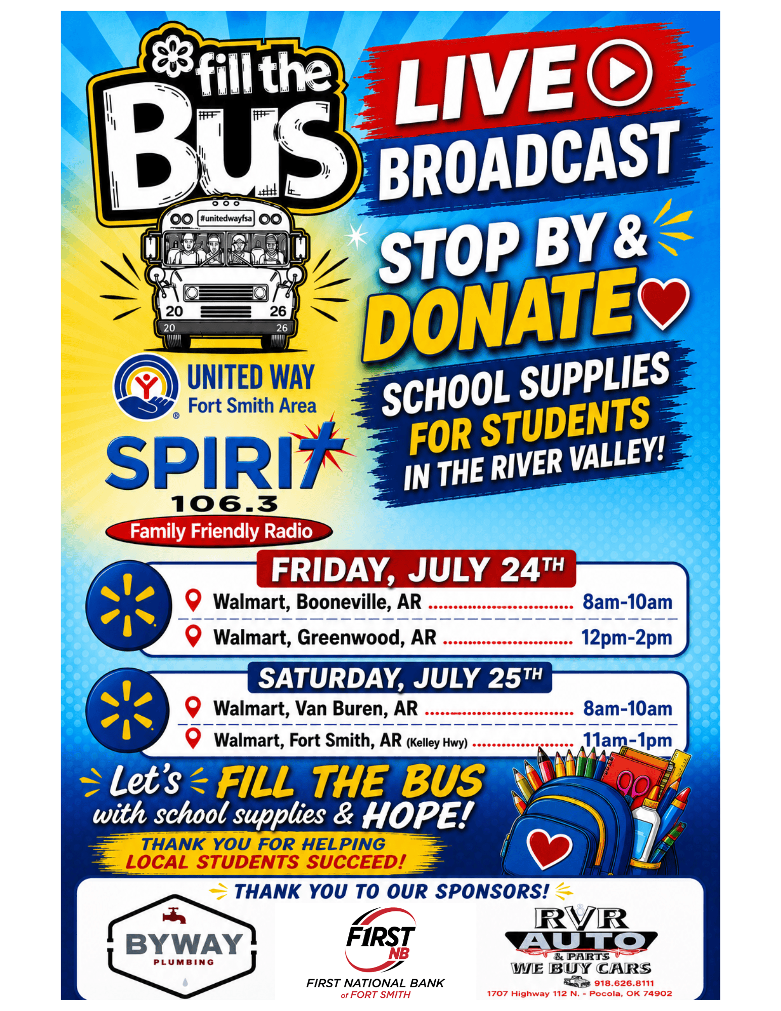 United Way Fill the Bus - Booneville, AR